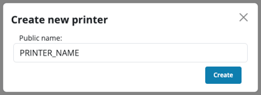 create printer window