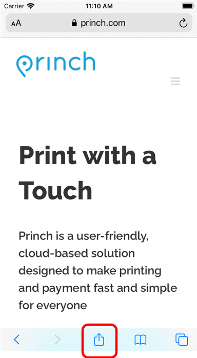 how to print selected text on iphone safari